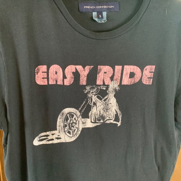 French Connection Motorcycle Easy Ride T Shirt sz Small 100% cotton men's unisex - Picture 2 of 7